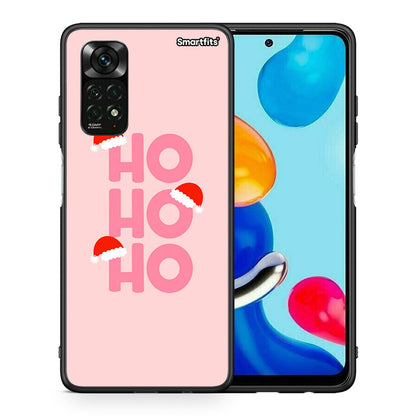 Θήκη Xiaomi Redmi Note 12 Pro 4G Xmas Ho Ho Ho από τη Smartfits με σχέδιο στο πίσω μέρος και μαύρο περίβλημα | Xiaomi Redmi Note 12 Pro 4G Xmas Ho Ho Ho case with colorful back and black bezels