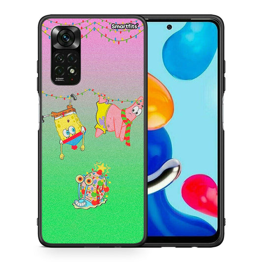 Θήκη Xiaomi Redmi Note 12 Pro 4G Xmas Lights από τη Smartfits με σχέδιο στο πίσω μέρος και μαύρο περίβλημα | Xiaomi Redmi Note 12 Pro 4G Xmas Lights case with colorful back and black bezels