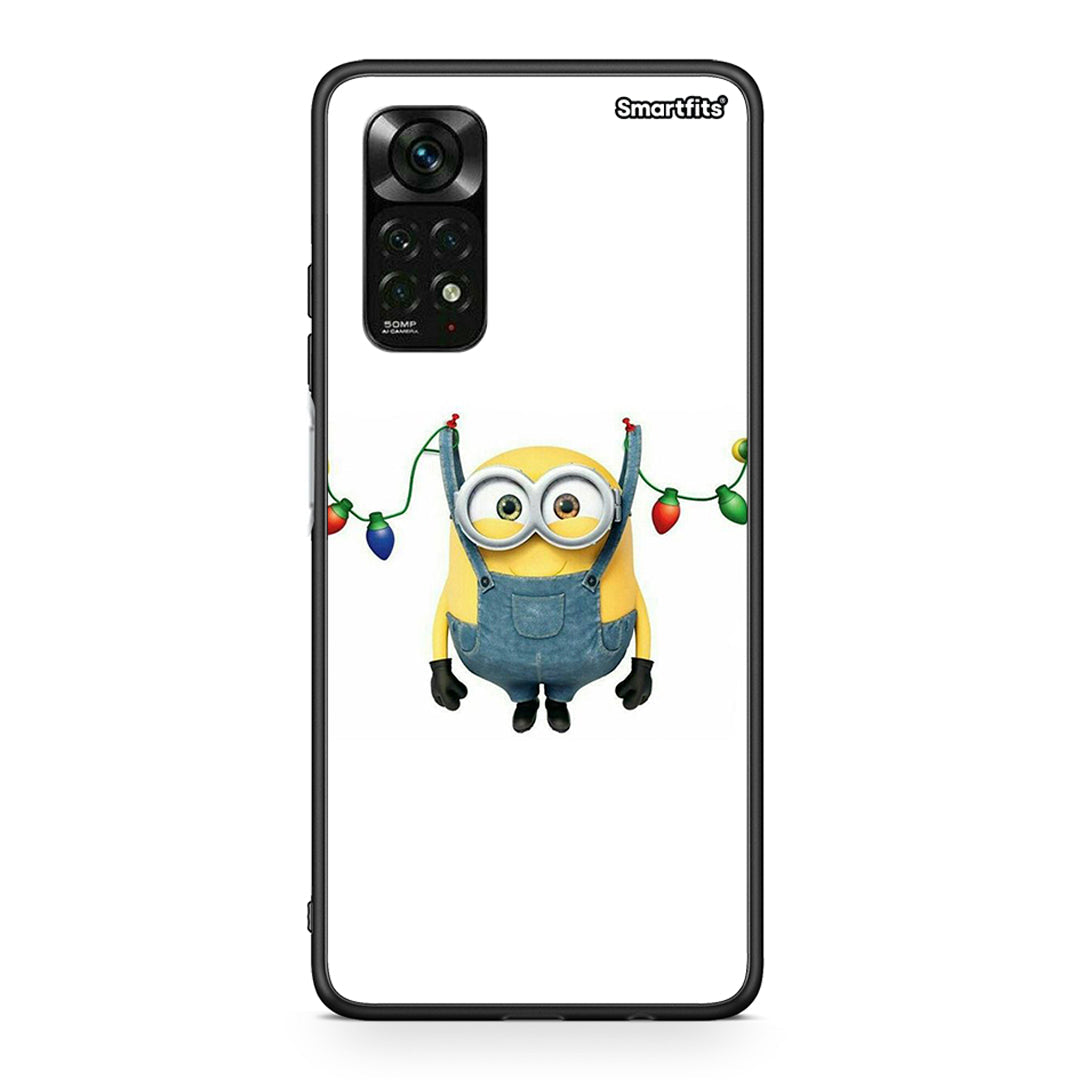 Xiaomi Redmi Note 11 Pro 5G Xmas Minion Lights θήκη από τη Smartfits με σχέδιο στο πίσω μέρος και μαύρο περίβλημα | Smartphone case with colorful back and black bezels by Smartfits