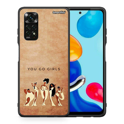 Θήκη Xiaomi Redmi Note 11 Pro 5G You Go Girl από τη Smartfits με σχέδιο στο πίσω μέρος και μαύρο περίβλημα | Xiaomi Redmi Note 11 Pro 5G You Go Girl case with colorful back and black bezels