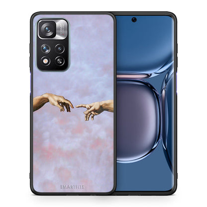 Θήκη Xiaomi Redmi Note 11 Pro/11 Pro+ Adam Hand από τη Smartfits με σχέδιο στο πίσω μέρος και μαύρο περίβλημα | Xiaomi Redmi Note 11 Pro/11 Pro+ Adam Hand case with colorful back and black bezels