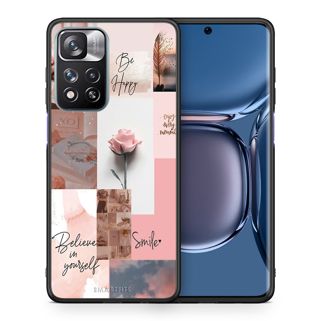 Θήκη Xiaomi Redmi Note 11 Pro/11 Pro+ Aesthetic Collage από τη Smartfits με σχέδιο στο πίσω μέρος και μαύρο περίβλημα | Xiaomi Redmi Note 11 Pro/11 Pro+ Aesthetic Collage case with colorful back and black bezels