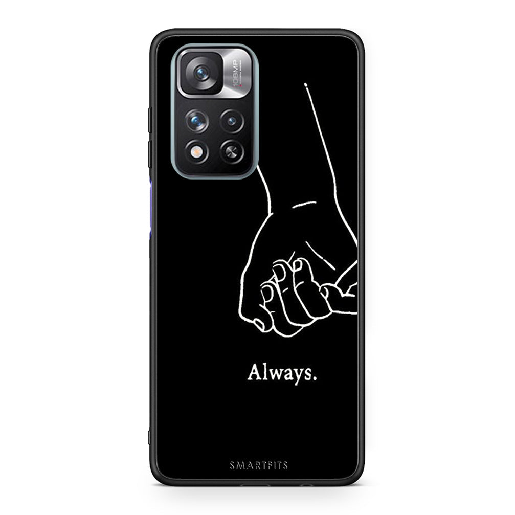 Xiaomi Redmi Note 11 Pro / 11 Pro+ Always & Forever 1 Θήκη Αγίου Βαλεντίνου από τη Smartfits με σχέδιο στο πίσω μέρος και μαύρο περίβλημα | Smartphone case with colorful back and black bezels by Smartfits