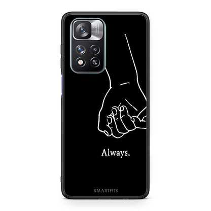 Xiaomi Redmi Note 11 Pro / 11 Pro+ Always & Forever 1 Θήκη Αγίου Βαλεντίνου από τη Smartfits με σχέδιο στο πίσω μέρος και μαύρο περίβλημα | Smartphone case with colorful back and black bezels by Smartfits