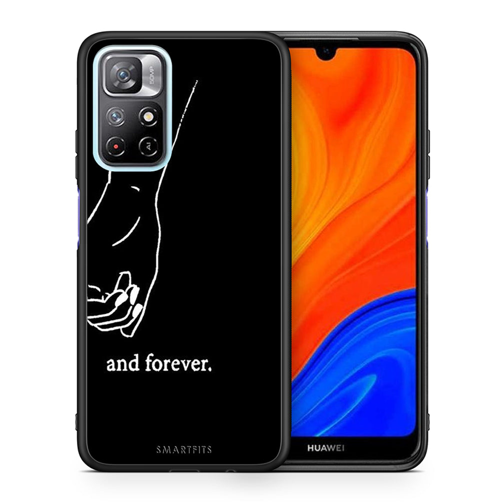 Θήκη Αγίου Βαλεντίνου Xiaomi Redmi Note 11 Pro / 11 Pro+ Always & Forever 2 από τη Smartfits με σχέδιο στο πίσω μέρος και μαύρο περίβλημα | Xiaomi Redmi Note 11 Pro / 11 Pro+ Always & Forever 2 case with colorful back and black bezels