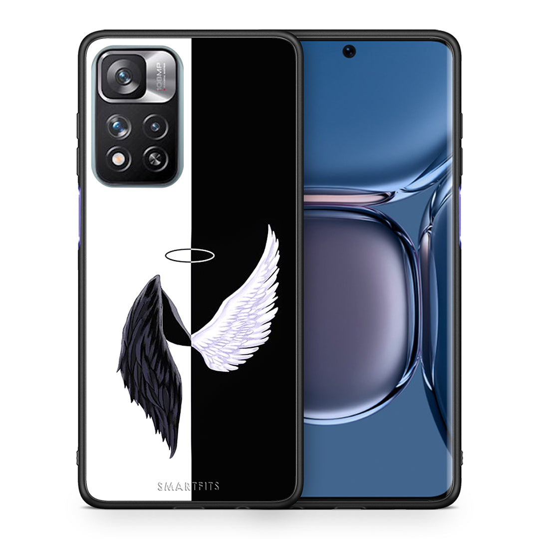 Θήκη Xiaomi Redmi Note 11 Pro/11 Pro+ Angels Demons από τη Smartfits με σχέδιο στο πίσω μέρος και μαύρο περίβλημα | Xiaomi Redmi Note 11 Pro/11 Pro+ Angels Demons case with colorful back and black bezels
