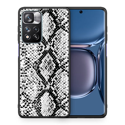 Θήκη Xiaomi Redmi Note 11 Pro/11 Pro+ White Snake Animal από τη Smartfits με σχέδιο στο πίσω μέρος και μαύρο περίβλημα | Xiaomi Redmi Note 11 Pro/11 Pro+ White Snake Animal case with colorful back and black bezels