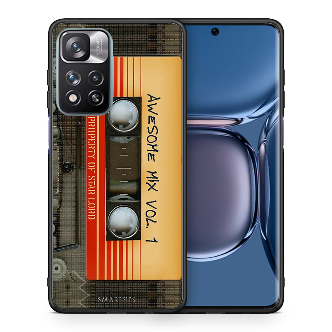 Θήκη Xiaomi Redmi Note 11 Pro/11 Pro+ Awesome Mix από τη Smartfits με σχέδιο στο πίσω μέρος και μαύρο περίβλημα | Xiaomi Redmi Note 11 Pro/11 Pro+ Awesome Mix case with colorful back and black bezels