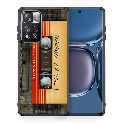 Θήκη Xiaomi Redmi Note 11 Pro/11 Pro+ Awesome Mix από τη Smartfits με σχέδιο στο πίσω μέρος και μαύρο περίβλημα | Xiaomi Redmi Note 11 Pro/11 Pro+ Awesome Mix case with colorful back and black bezels