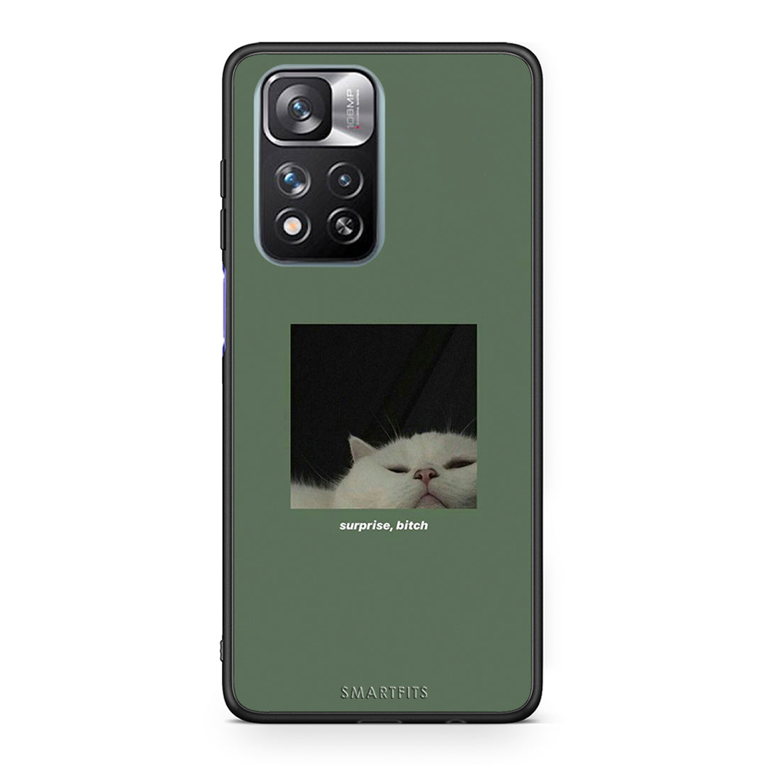 Xiaomi Redmi Note 11 Pro/11 Pro+ Bitch Surprise θήκη από τη Smartfits με σχέδιο στο πίσω μέρος και μαύρο περίβλημα | Smartphone case with colorful back and black bezels by Smartfits