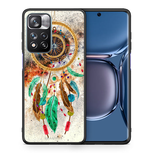 Θήκη Xiaomi Redmi Note 11 Pro/11 Pro+ DreamCatcher Boho από τη Smartfits με σχέδιο στο πίσω μέρος και μαύρο περίβλημα | Xiaomi Redmi Note 11 Pro/11 Pro+ DreamCatcher Boho case with colorful back and black bezels