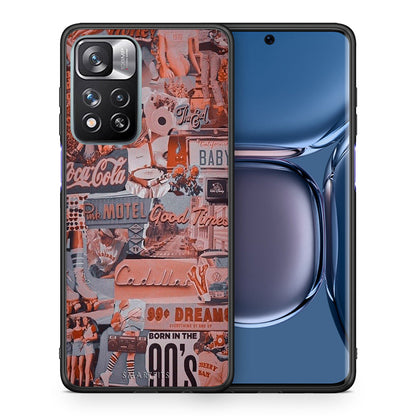 Θήκη Xiaomi Redmi Note 11 Pro/11 Pro+ Born In 90s από τη Smartfits με σχέδιο στο πίσω μέρος και μαύρο περίβλημα | Xiaomi Redmi Note 11 Pro/11 Pro+ Born In 90s case with colorful back and black bezels