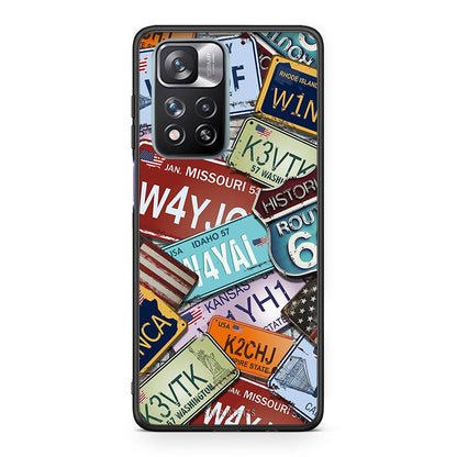 Xiaomi Redmi Note 11 Pro/11 Pro+ Car Plates θήκη από τη Smartfits με σχέδιο στο πίσω μέρος και μαύρο περίβλημα | Smartphone case with colorful back and black bezels by Smartfits