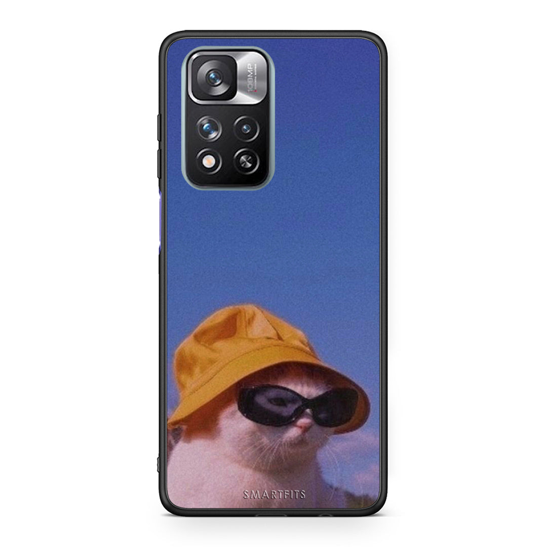 Xiaomi Redmi Note 11 Pro/11 Pro+ Cat Diva θήκη από τη Smartfits με σχέδιο στο πίσω μέρος και μαύρο περίβλημα | Smartphone case with colorful back and black bezels by Smartfits