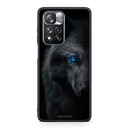 Xiaomi Redmi Note 11 Pro/11 Pro+ Dark Wolf θήκη από τη Smartfits με σχέδιο στο πίσω μέρος και μαύρο περίβλημα | Smartphone case with colorful back and black bezels by Smartfits