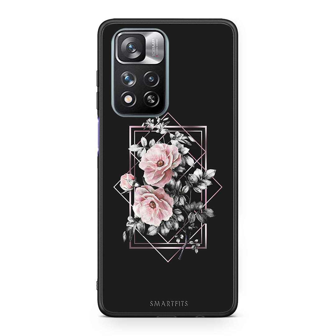4 - Xiaomi Redmi Note 11 Pro/11 Pro+ Frame Flower case, cover, bumper