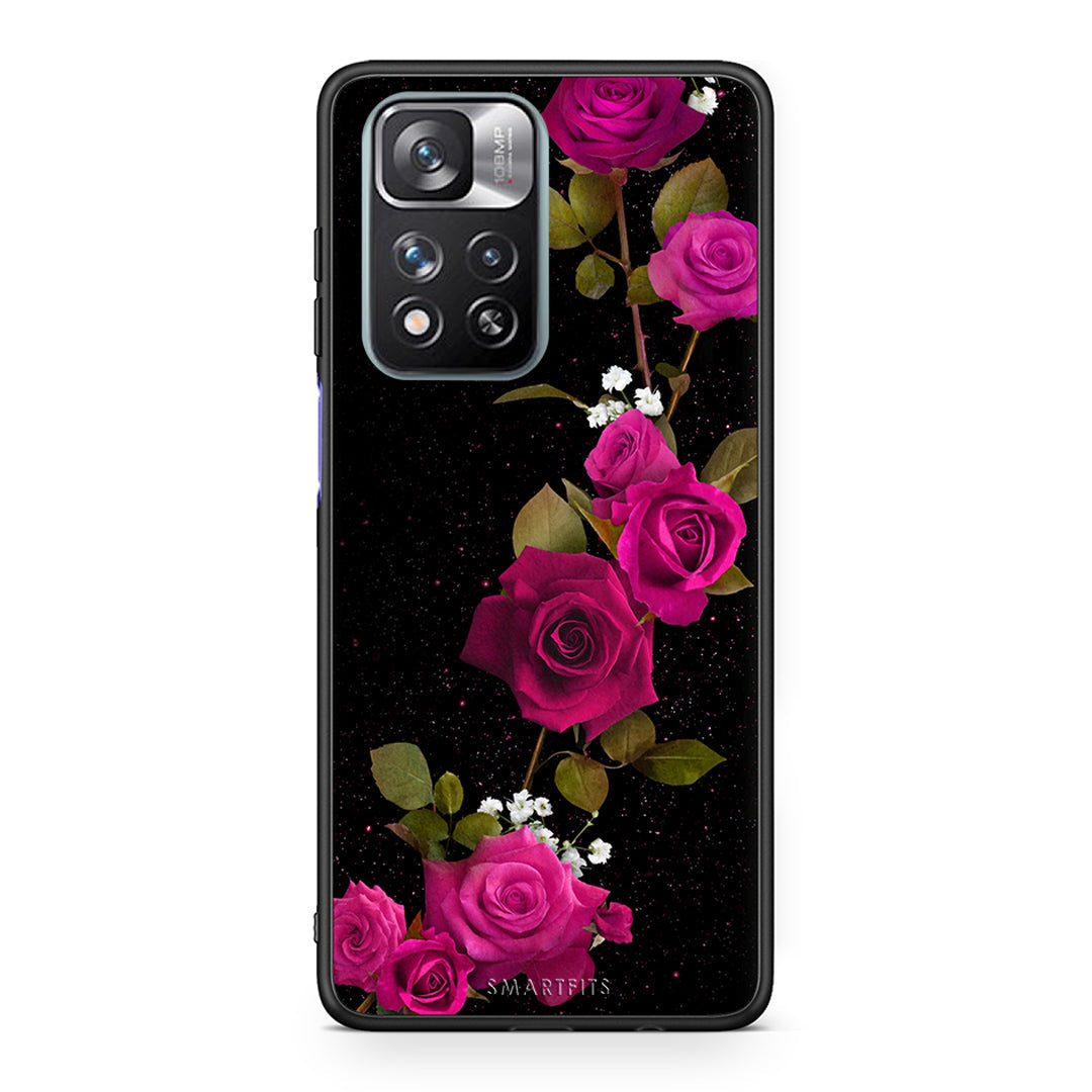 4 - Xiaomi Redmi Note 11 Pro/11 Pro+ Red Roses Flower case, cover, bumper