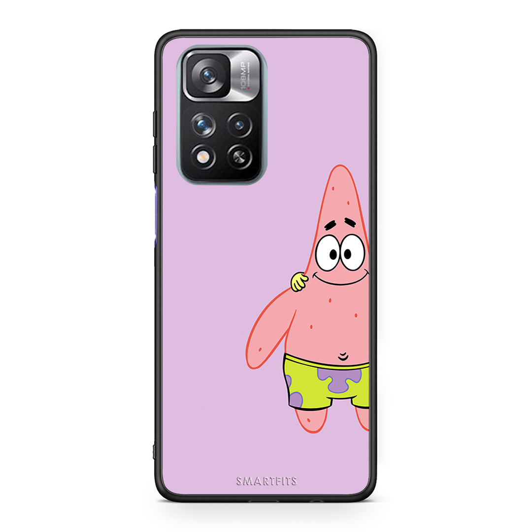 Xiaomi Redmi Note 11 Pro/11 Pro+ Friends Patrick θήκη από τη Smartfits με σχέδιο στο πίσω μέρος και μαύρο περίβλημα | Smartphone case with colorful back and black bezels by Smartfits