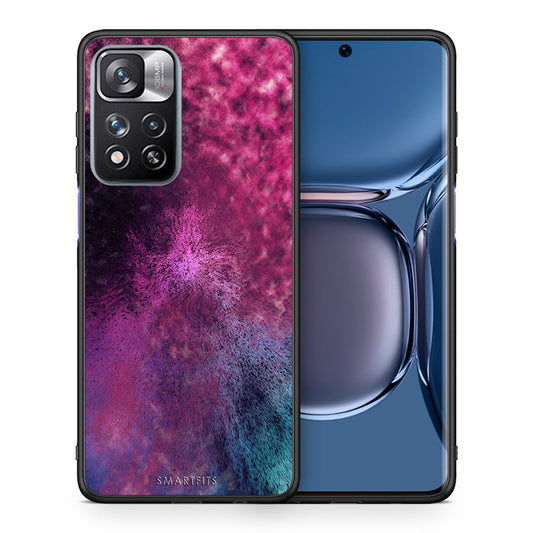 Θήκη Xiaomi Redmi Note 11 Pro/11 Pro+ Aurora Galaxy από τη Smartfits με σχέδιο στο πίσω μέρος και μαύρο περίβλημα | Xiaomi Redmi Note 11 Pro/11 Pro+ Aurora Galaxy case with colorful back and black bezels