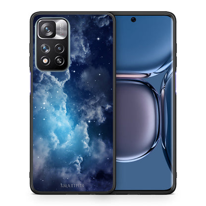 Θήκη Xiaomi Redmi Note 11 Pro/11 Pro+ Blue Sky Galaxy από τη Smartfits με σχέδιο στο πίσω μέρος και μαύρο περίβλημα | Xiaomi Redmi Note 11 Pro/11 Pro+ Blue Sky Galaxy case with colorful back and black bezels