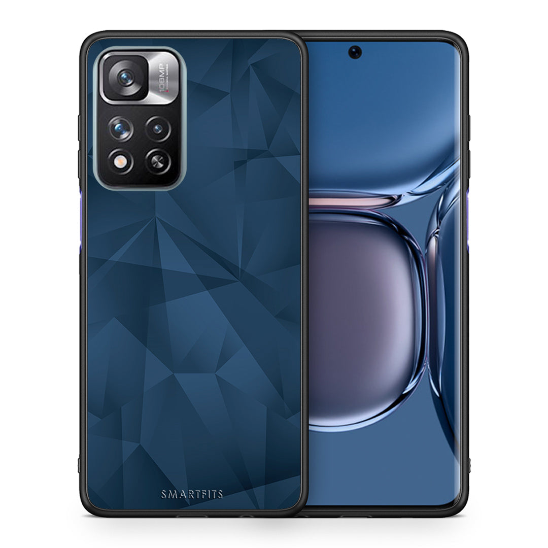 Θήκη Xiaomi Redmi Note 11 Pro/11 Pro+ Blue Abstract Geometric από τη Smartfits με σχέδιο στο πίσω μέρος και μαύρο περίβλημα | Xiaomi Redmi Note 11 Pro/11 Pro+ Blue Abstract Geometric case with colorful back and black bezels