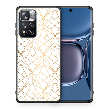 Θήκη Xiaomi Redmi Note 11 Pro/11 Pro+ Luxury White Geometric από τη Smartfits με σχέδιο στο πίσω μέρος και μαύρο περίβλημα | Xiaomi Redmi Note 11 Pro/11 Pro+ Luxury White Geometric case with colorful back and black bezels