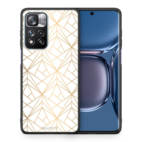 Θήκη Xiaomi Redmi Note 11 Pro/11 Pro+ Luxury White Geometric από τη Smartfits με σχέδιο στο πίσω μέρος και μαύρο περίβλημα | Xiaomi Redmi Note 11 Pro/11 Pro+ Luxury White Geometric case with colorful back and black bezels