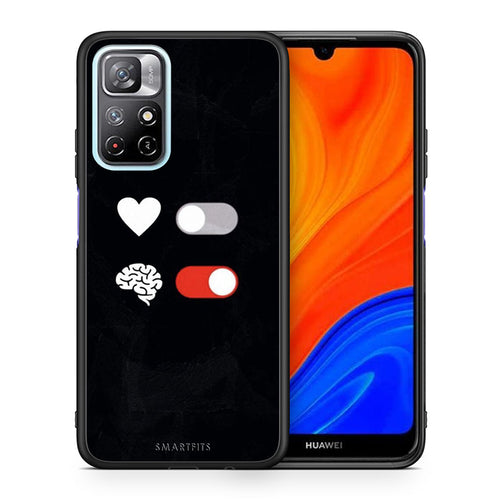 Θήκη Αγίου Βαλεντίνου Xiaomi Redmi Note 11 Pro / 11 Pro+ Heart Vs Brain από τη Smartfits με σχέδιο στο πίσω μέρος και μαύρο περίβλημα | Xiaomi Redmi Note 11 Pro / 11 Pro+ Heart Vs Brain case with colorful back and black bezels
