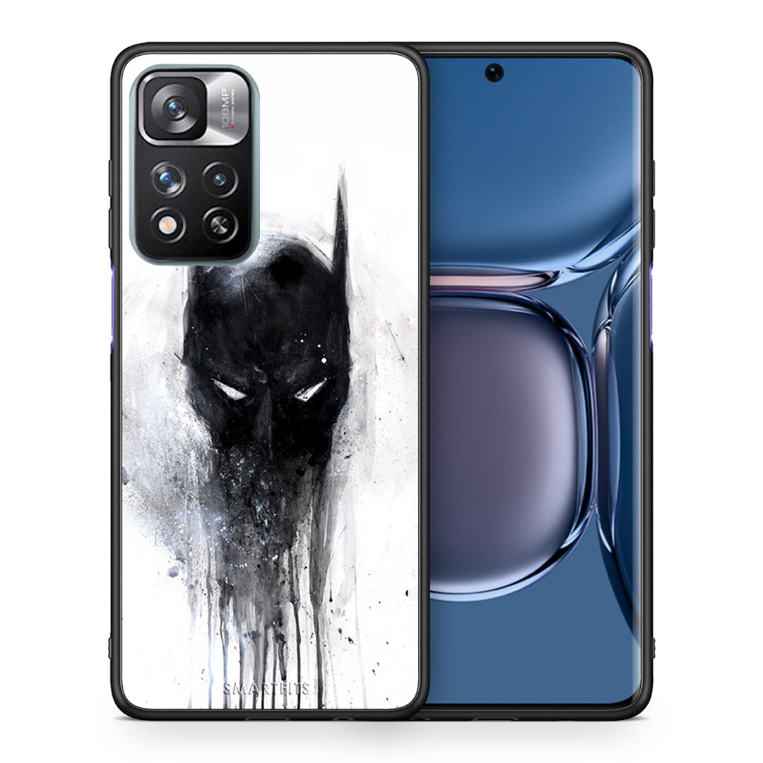Θήκη Xiaomi Redmi Note 11 Pro/11 Pro+ Paint Bat Hero από τη Smartfits με σχέδιο στο πίσω μέρος και μαύρο περίβλημα | Xiaomi Redmi Note 11 Pro/11 Pro+ Paint Bat Hero case with colorful back and black bezels