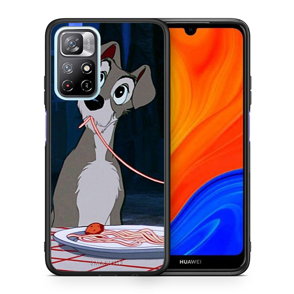 Θήκη Αγίου Βαλεντίνου Xiaomi Redmi Note 11 Pro / 11 Pro+ Lady And Tramp 1 από τη Smartfits με σχέδιο στο πίσω μέρος και μαύρο περίβλημα | Xiaomi Redmi Note 11 Pro / 11 Pro+ Lady And Tramp 1 case with colorful back and black bezels