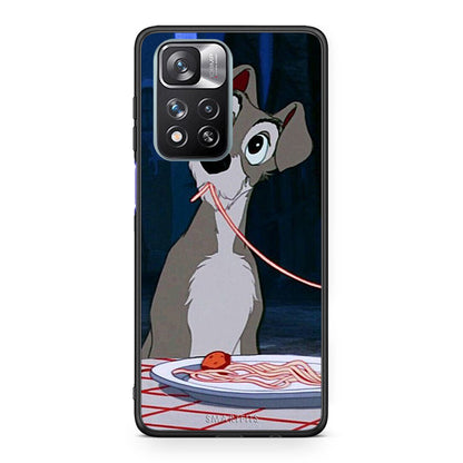Xiaomi Redmi Note 11 Pro / 11 Pro+ Lady And Tramp 1 Θήκη Αγίου Βαλεντίνου από τη Smartfits με σχέδιο στο πίσω μέρος και μαύρο περίβλημα | Smartphone case with colorful back and black bezels by Smartfits