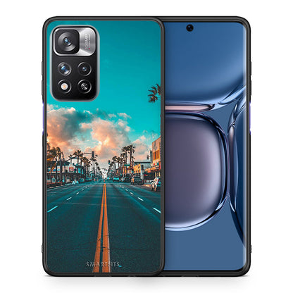 Θήκη Xiaomi Redmi Note 11 Pro/11 Pro+ City Landscape από τη Smartfits με σχέδιο στο πίσω μέρος και μαύρο περίβλημα | Xiaomi Redmi Note 11 Pro/11 Pro+ City Landscape case with colorful back and black bezels