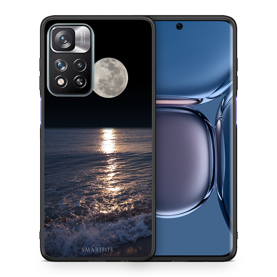 Θήκη Xiaomi Redmi Note 11 Pro/11 Pro+ Moon Landscape από τη Smartfits με σχέδιο στο πίσω μέρος και μαύρο περίβλημα | Xiaomi Redmi Note 11 Pro/11 Pro+ Moon Landscape case with colorful back and black bezels