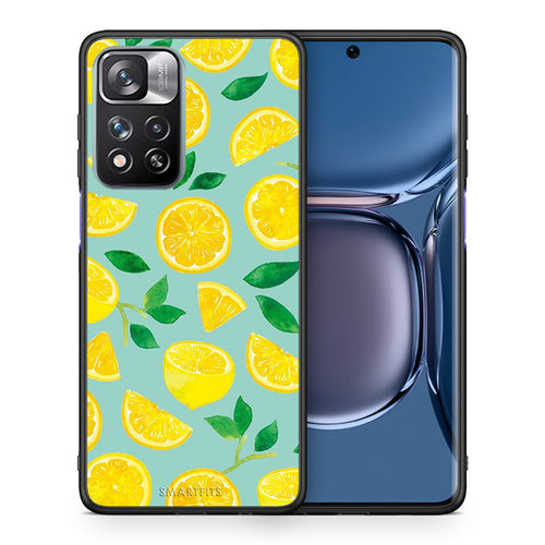 Θήκη Xiaomi Redmi Note 11 Pro/11 Pro+ Lemons από τη Smartfits με σχέδιο στο πίσω μέρος και μαύρο περίβλημα | Xiaomi Redmi Note 11 Pro/11 Pro+ Lemons case with colorful back and black bezels
