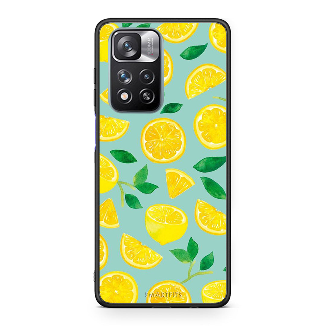 Xiaomi Redmi Note 11 Pro/11 Pro+ Lemons θήκη από τη Smartfits με σχέδιο στο πίσω μέρος και μαύρο περίβλημα | Smartphone case with colorful back and black bezels by Smartfits