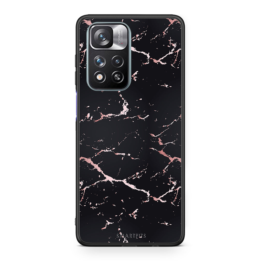 4 - Xiaomi Redmi Note 11 Pro/11 Pro+ Black Rosegold Marble case, cover, bumper