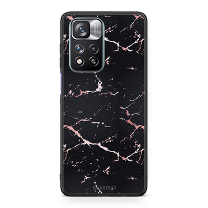 4 - Xiaomi Redmi Note 11 Pro/11 Pro+ Black Rosegold Marble case, cover, bumper