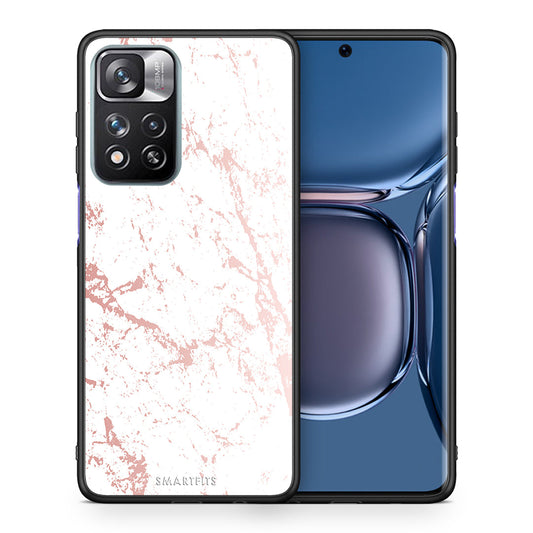 Θήκη Xiaomi Redmi Note 11 Pro/11 Pro+ Pink Splash Marble από τη Smartfits με σχέδιο στο πίσω μέρος και μαύρο περίβλημα | Xiaomi Redmi Note 11 Pro/11 Pro+ Pink Splash Marble case with colorful back and black bezels