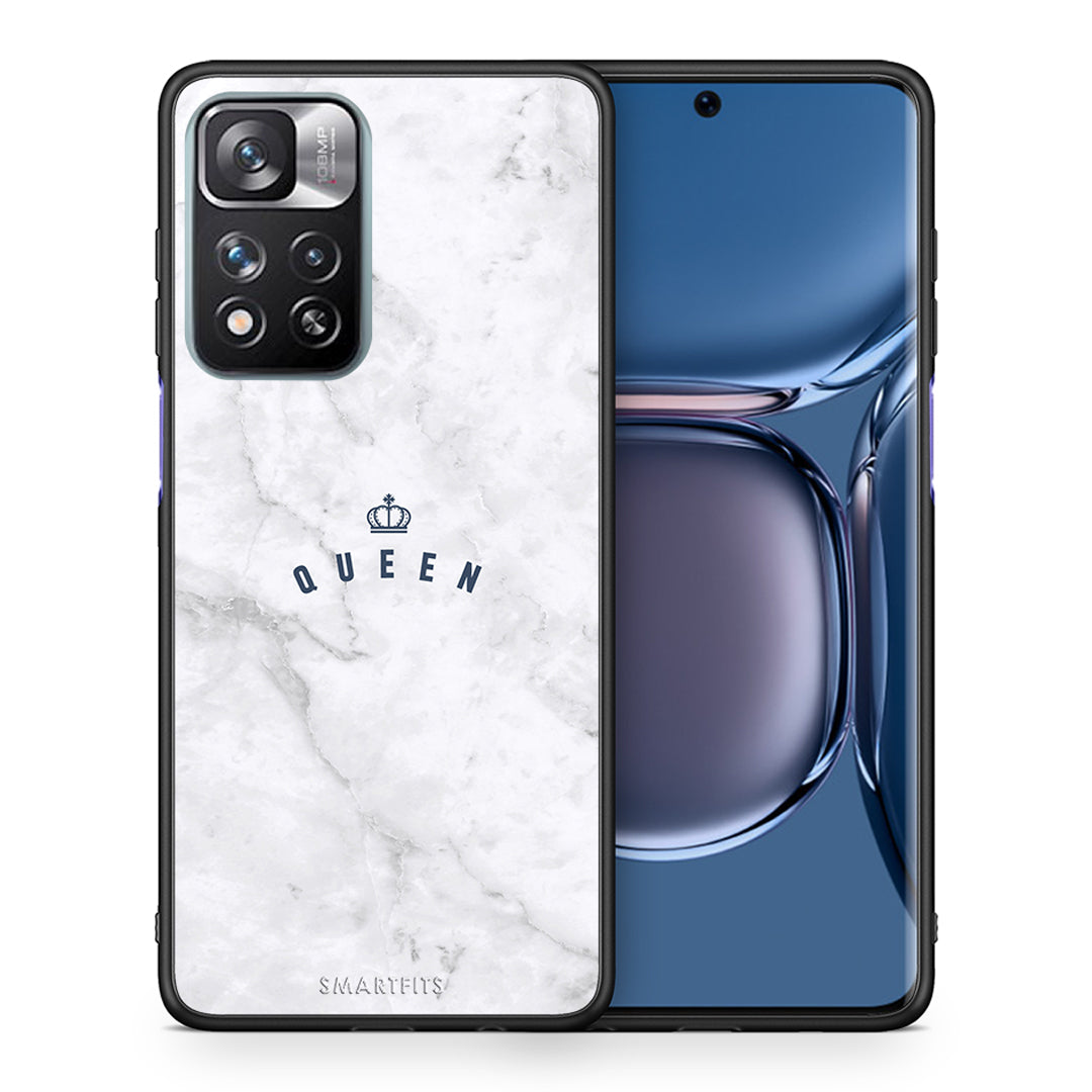 Θήκη Xiaomi Redmi Note 11 Pro/11 Pro+ Queen Marble από τη Smartfits με σχέδιο στο πίσω μέρος και μαύρο περίβλημα | Xiaomi Redmi Note 11 Pro/11 Pro+ Queen Marble case with colorful back and black bezels