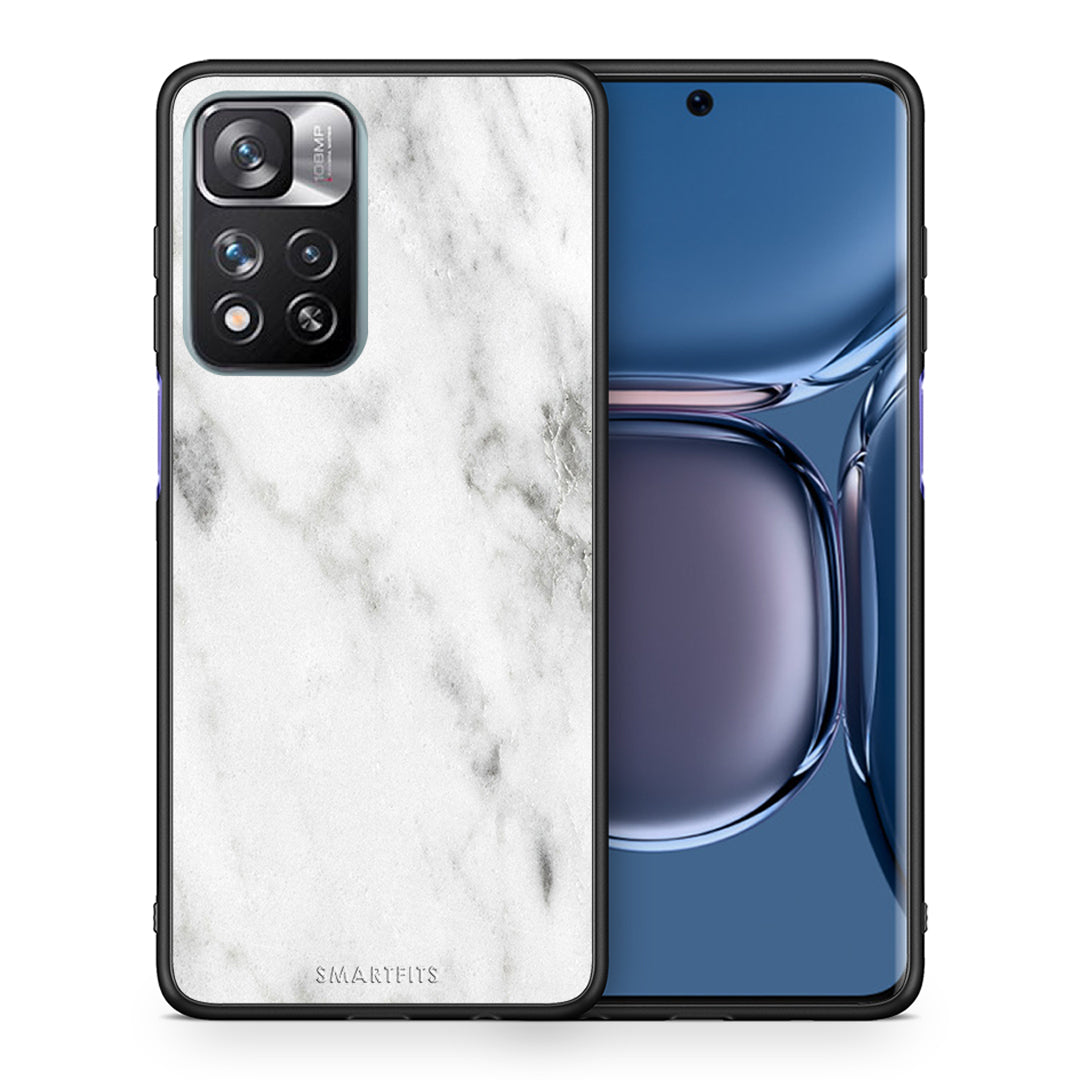 Θήκη Xiaomi Redmi Note 11 Pro/11 Pro+ White Marble από τη Smartfits με σχέδιο στο πίσω μέρος και μαύρο περίβλημα | Xiaomi Redmi Note 11 Pro/11 Pro+ White Marble case with colorful back and black bezels