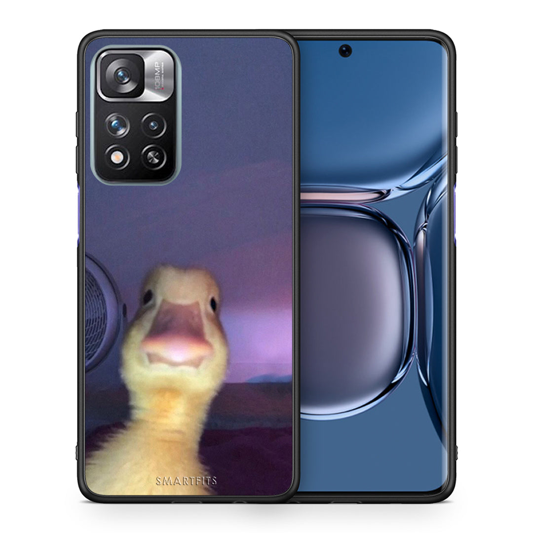 Θήκη Xiaomi Redmi Note 11 Pro/11 Pro+ Meme Duck από τη Smartfits με σχέδιο στο πίσω μέρος και μαύρο περίβλημα | Xiaomi Redmi Note 11 Pro/11 Pro+ Meme Duck case with colorful back and black bezels