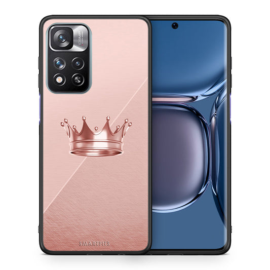 Θήκη Xiaomi Redmi Note 11 Pro/11 Pro+ Crown Minimal από τη Smartfits με σχέδιο στο πίσω μέρος και μαύρο περίβλημα | Xiaomi Redmi Note 11 Pro/11 Pro+ Crown Minimal case with colorful back and black bezels