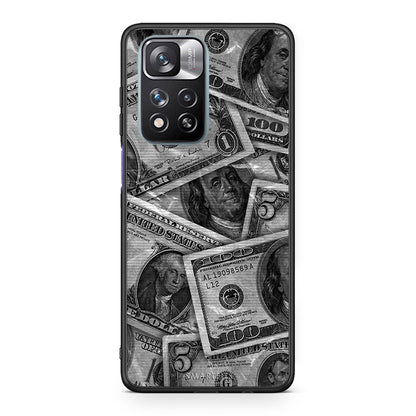 Xiaomi Redmi Note 11 Pro/11 Pro+ Money Dollars θήκη από τη Smartfits με σχέδιο στο πίσω μέρος και μαύρο περίβλημα | Smartphone case with colorful back and black bezels by Smartfits