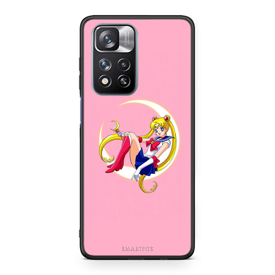 Xiaomi Redmi Note 11 Pro/11 Pro+ Moon Girl θήκη από τη Smartfits με σχέδιο στο πίσω μέρος και μαύρο περίβλημα | Smartphone case with colorful back and black bezels by Smartfits