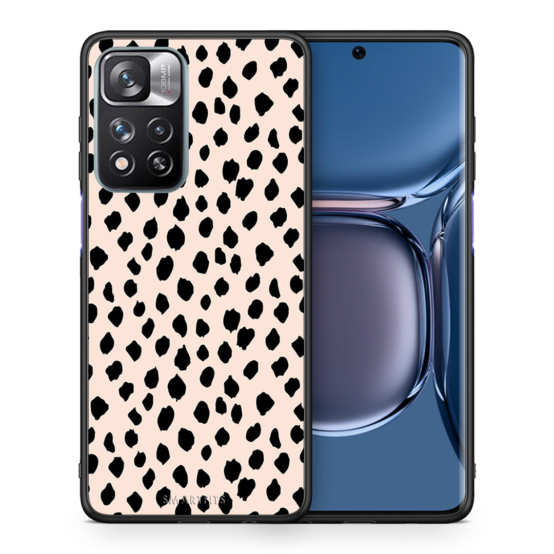 Θήκη Xiaomi Redmi Note 11 Pro/11 Pro+ New Polka Dots από τη Smartfits με σχέδιο στο πίσω μέρος και μαύρο περίβλημα | Xiaomi Redmi Note 11 Pro/11 Pro+ New Polka Dots case with colorful back and black bezels