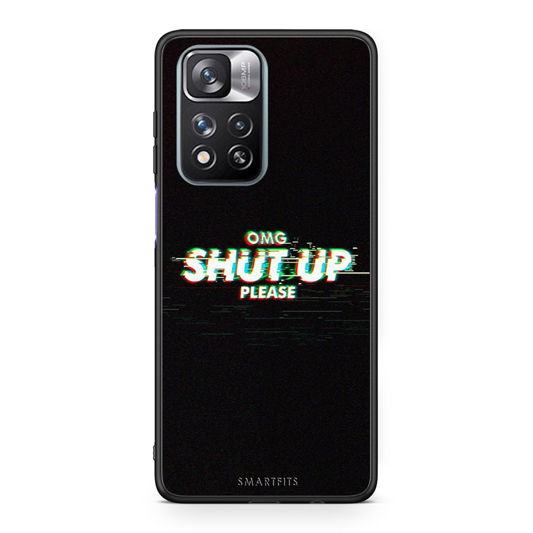 Xiaomi Redmi Note 11 Pro/11 Pro+ OMG ShutUp θήκη από τη Smartfits με σχέδιο στο πίσω μέρος και μαύρο περίβλημα | Smartphone case with colorful back and black bezels by Smartfits