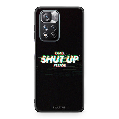 Xiaomi Redmi Note 11 Pro/11 Pro+ OMG ShutUp θήκη από τη Smartfits με σχέδιο στο πίσω μέρος και μαύρο περίβλημα | Smartphone case with colorful back and black bezels by Smartfits