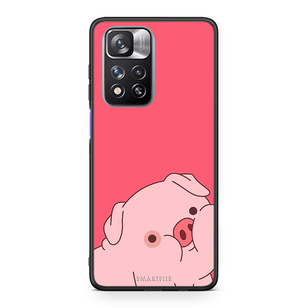 Xiaomi Redmi Note 11 Pro / 11 Pro+ Pig Love 1 Θήκη Αγίου Βαλεντίνου από τη Smartfits με σχέδιο στο πίσω μέρος και μαύρο περίβλημα | Smartphone case with colorful back and black bezels by Smartfits