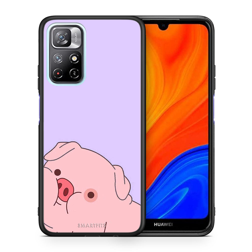 Θήκη Αγίου Βαλεντίνου Xiaomi Redmi Note 11 Pro / 11 Pro+ Pig Love 2 από τη Smartfits με σχέδιο στο πίσω μέρος και μαύρο περίβλημα | Xiaomi Redmi Note 11 Pro / 11 Pro+ Pig Love 2 case with colorful back and black bezels