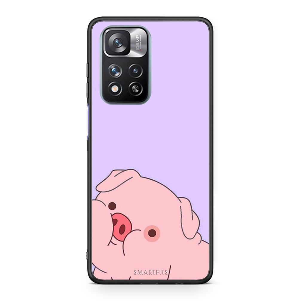 Xiaomi Redmi Note 11 Pro / 11 Pro+ Pig Love 2 Θήκη Αγίου Βαλεντίνου από τη Smartfits με σχέδιο στο πίσω μέρος και μαύρο περίβλημα | Smartphone case with colorful back and black bezels by Smartfits